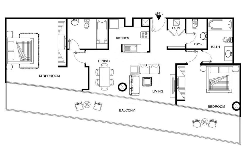अपार्टमेंट Luxurious 2br With Panoramic Marina View *